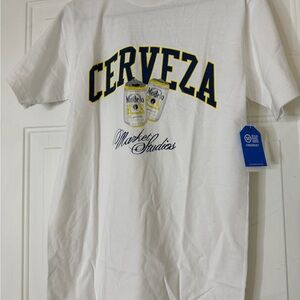 Modelo Studios Cerveza Graphic White Tee